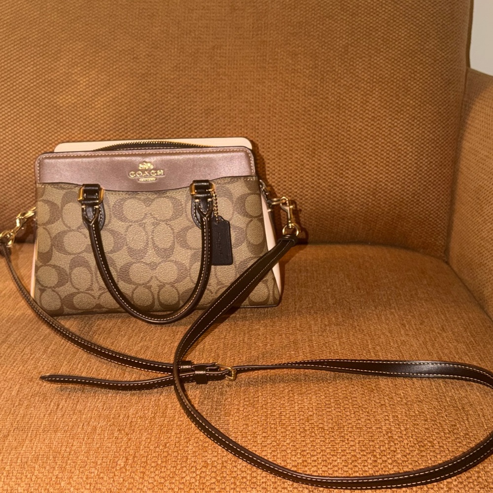 Mini Darcie Carryall In Colorblock Signature Canvas Bag